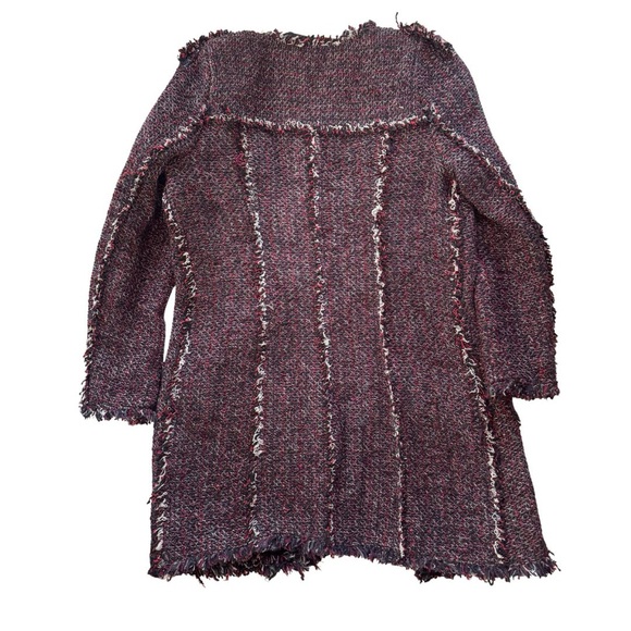 Zara Tweed Coat with Gold Buttons Accents Sz M - Picture 2 of 6